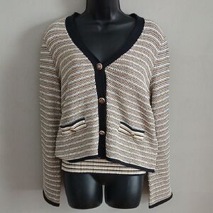 Melanie Lynne 2 Piece Cardigan And Tank Top Size L